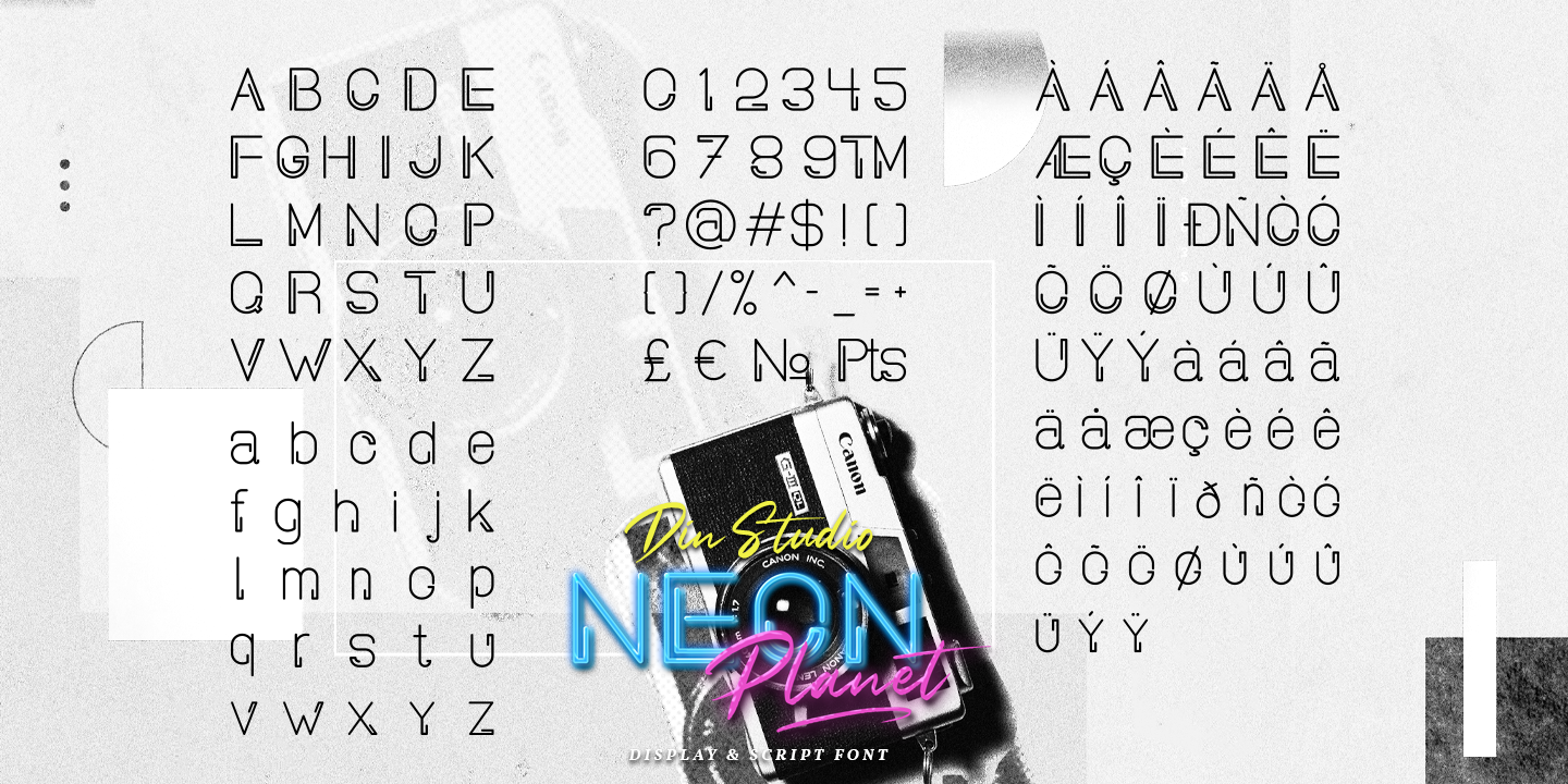 Example font Neon Planet #7